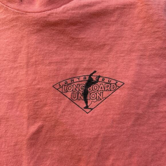 Vintage 90s Santa Cruz Longboard Union Surf Tee Hanes Beefy-T Single Stitch USA - Picture 3 of 9